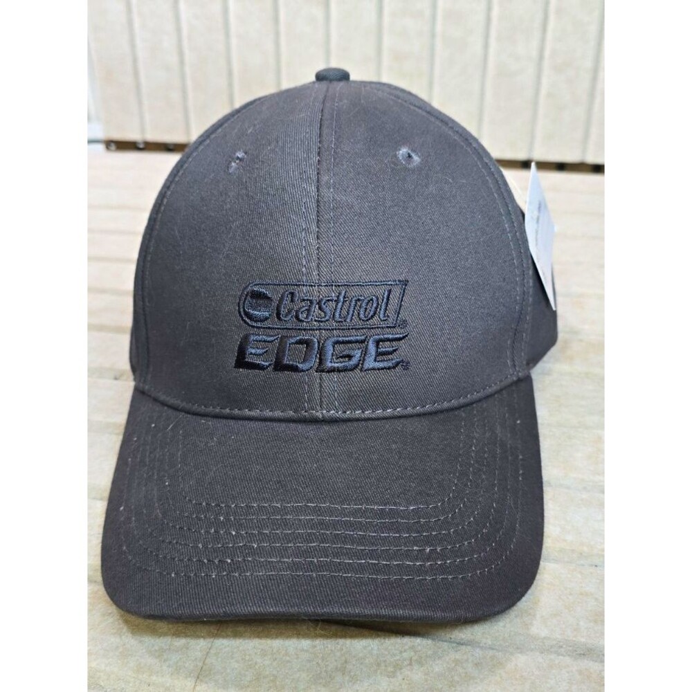 Castrol EDGE Gray Adjustable Hat Cap "Live On The Edge" Gas & Oil Theme